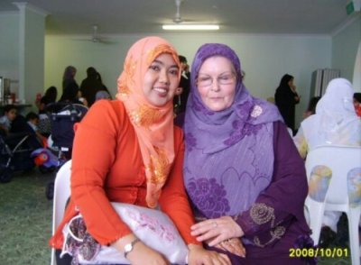 Aunty Nadira and I after Shalah Eid' image